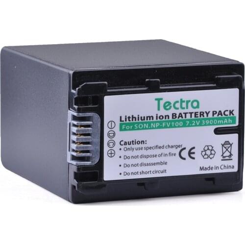 Tectra NP-FV100 NP FV100 1PC Li-ion Camera Battery for Sony DCR-SR15 SR21 SR68 SR88 SX15 SX21 SX44 SX45 SX63 CX190 CX200 CX220