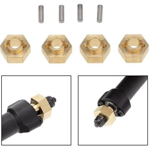 Lot 4 RC Metal 3mm Brass Hex Adapter for Axial SCX24 AXI00002 AXI00001 Crawler