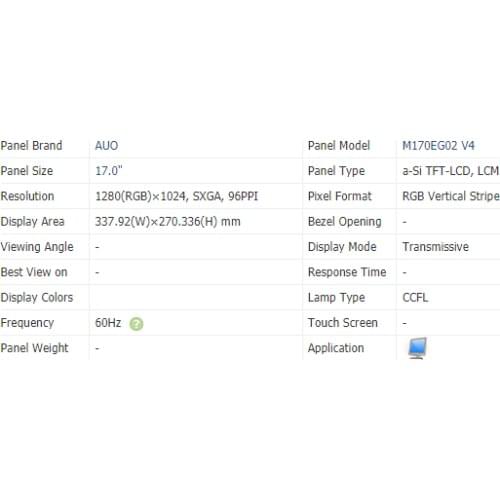 M170EG02.4 M170EG02 V.4 M170EG02 V4 AUO Display Panel 17 inch