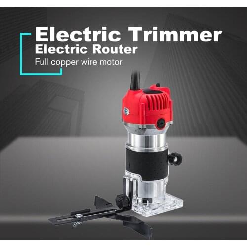 Multi-Function Woodworking Electric Trimmer Cutter Wood Milling Engraving Slotting Trimming Machine Router
