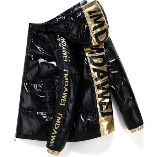 -30 Degree Winter Jacket Men White Duck Down Jacket Shiny Parkas Hooded Thick Warm Down Jacket Men Waterproof Thicken Coat