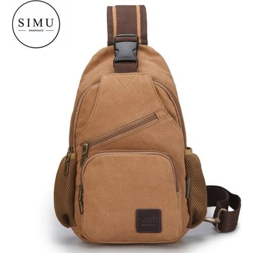 Chest bag mens Cross carrying canvas bag ins bag 2021 new Korean Fashion Cross carrying single shoulder chest bag mens fashion
