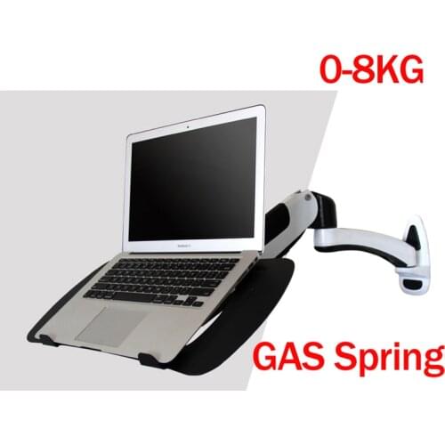 DL-GM112W-LP 10"-15.6" air press gas strut 0-8kg with laptop TRAY WALL mount stand full motion notebook table support pad mount