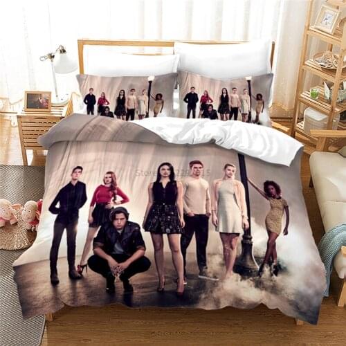 New Riverdale Pattern Duvet Cover Sets Pillowcases 3d Bedding Sets Single Double Twin Full Queen King Size for Bedroom Decors