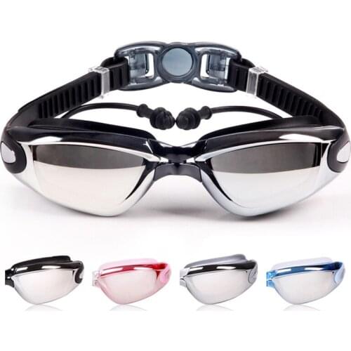 Swimming Goggles Anti-fog UV Professional Silicone Swimming Glasses With Earplug for Men Women diopter Sports Eyewear