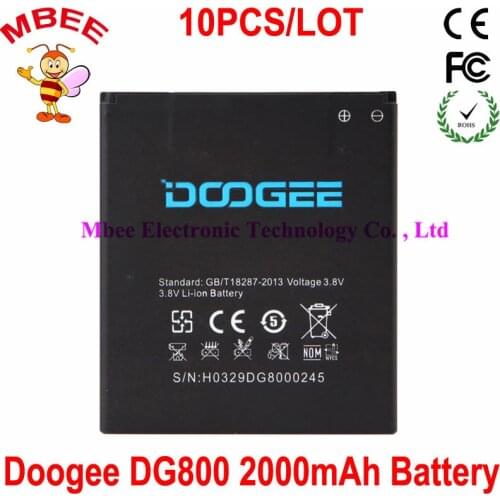 10PCS/LOT Original 2000mAh Doogee DG800 Battery Batterie Bateria Batterij Accumulator AKKU PIL Cell Phone Battery