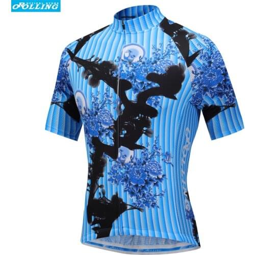 ORO Ink Flowers NEW Type Orolling Cycling Jersey Tops Bike Sports Wear