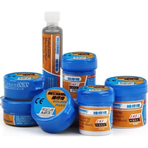 MECHANIC Solder Paste Flux Melting Point 183C Tin Sn63/Pb67 for Soldering Iron Circuit Board SMT SMD BGA Repair Welding Fluxes