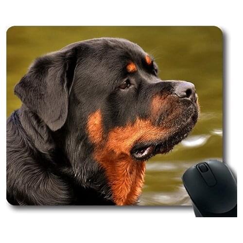 Custom Mouse Pad Funny Dog,Rottweiler Purebred Dog Animal Dog Peaceful Pet0,dogs mouse mat
