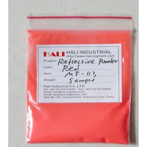 Sell color reflective pigment, reflective powder, red micro glass beads,MF-113 reflective red color,1lot=200gram, free shipping