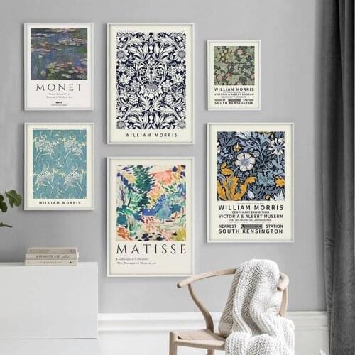 Self-adhesive Wall Sticker William Morris The Victoria and Albert Museum Exhibition Posters and Prints Wall Art Pictures
