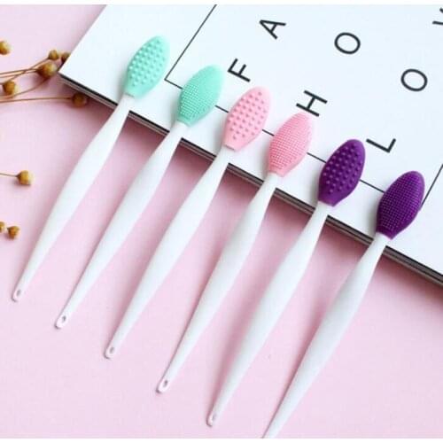 1pc silicone nose clean brush blackhead remover facial cleaning brush face massage tools