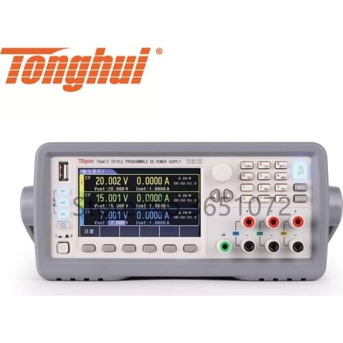 TH6412 Triple-channel Programmable Linear DC Power Supply Power Source with 0-30V/6A/180W*2, 0-6V/5A/30W*1