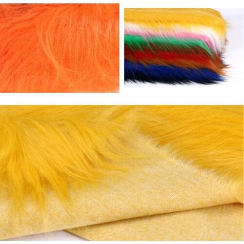 160cmx50cm 9cm Long Hair Pile Fur Faux Fur Fabric Soft Plush Faux Fur Fabric Sewing DIY Toy Home Background Decoration Cloth