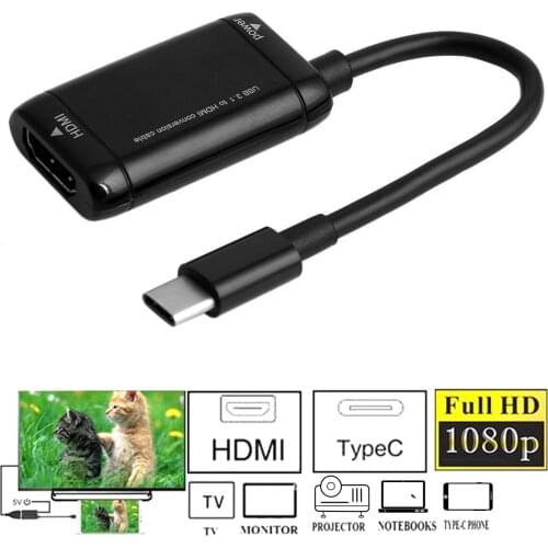 USB 3.1 Type-C USB-C to HDMI Adapter Converter Cable for MHL Android Phones