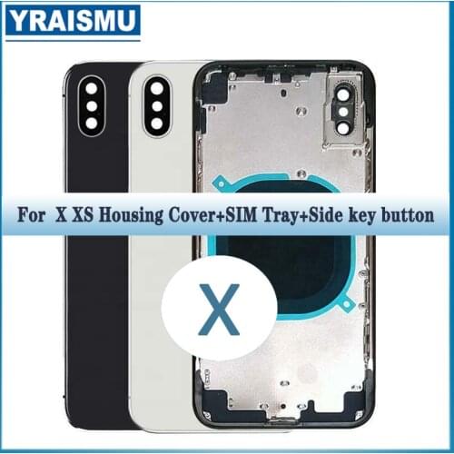 AAA High Quality Back Cover For iphone XS Max X XS Housing Cover Rear Door Chassis Middle Frame Glass With CE or Without CE
