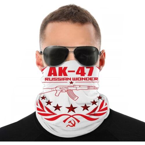 AK-47 Russian Rifle Magic Scarf Neck Face Mask Unisex Fashion Tube Scarf Seamless Bandanas Protective Headband Outdoor Hiking