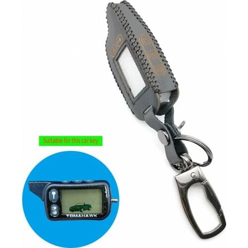 TZ 9010 LCD Remote Control Key Fob Leather Sun Cover for the Russian 2-Way Car Alarm Tomahawk Keychain TZ9010 TZ-9010