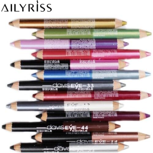 1Pc 13 Colors Highlighter Glitter Eyeshadow Eyeliner Pen Makeup Durable Waterproof Sweatproof Double-ended Eyes Pencil Cosmetics