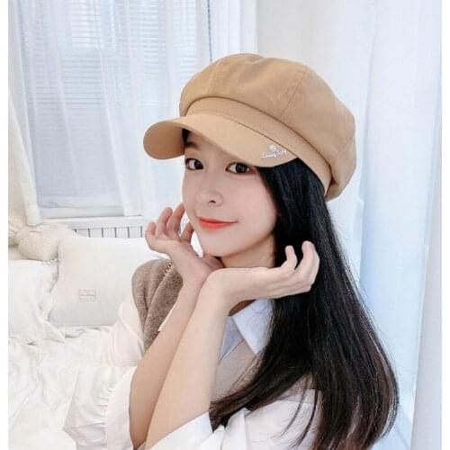 2020 Fashion Lady Lovely Autumn/winter New Hat Versatile Trend Pure Color Cotton Star Anise Cap for Women
