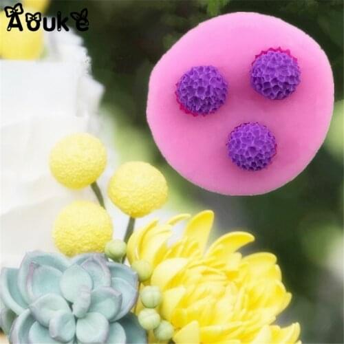 3 Hole Flowers Shape Cake Decoration Silicone Mold Chocolate Fondant Molds Embossed Pudding Mould DIY Kitchen Baking Tools G002