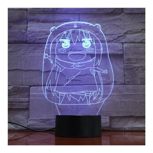 3D Dry girl small burying, LED night light, home decoration Nightlight, creative modern night light