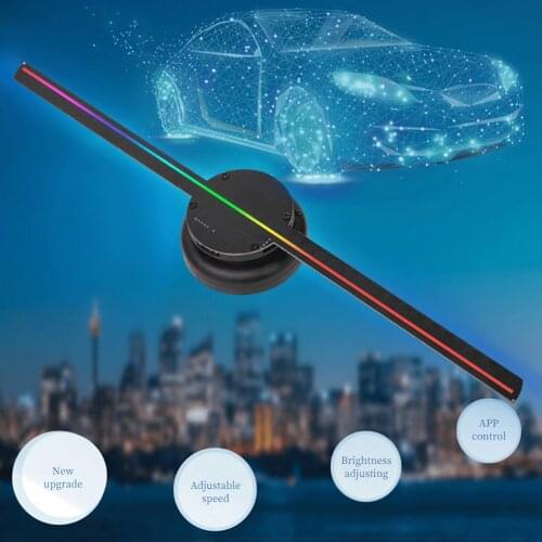 3D Fan Hologram Projector Wall-Mounted Wifi Led Sign Holographic Lamp Player Remote Advertising Display Support Images and Video