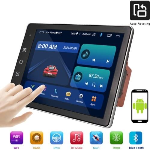 2 Din Auto Radio Built-in GPS Navigation IPS Touch Screen 9.5" HD 1080P 1+16G Auto Accessories Automatic Rotating Car MP5 Player