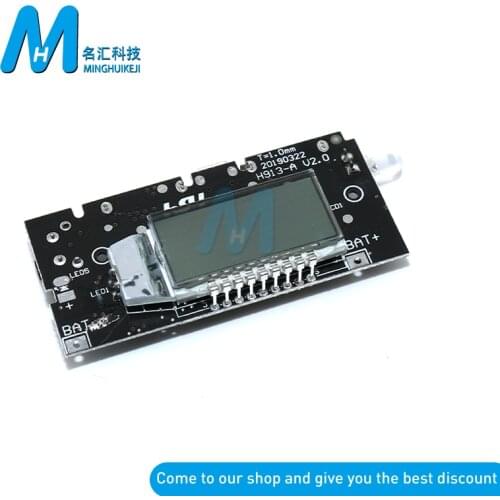 Automatic Protection! Dual USB 5V 1A 2.1A Mobile Power Bank 18650 Lithium Battery Charger Board Digital LCD Charging DIY Module