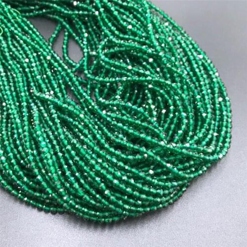 Natural Small stone beads tiny emeral d green quartz crystal beads Round Micro Loose Beads Jewelry Making Bracelet earring 2mm