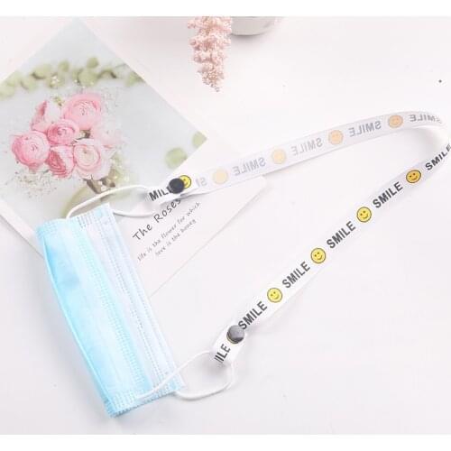 New Korea 6pcs Smily Anti-lost Face Cover Lanyard Adjustable Mask Chain for Women Neck Chain Glasses Strap Necklace Strap Holder