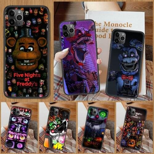SFM Fnaf Animatronics Phone Case For iphone 5 5S SE 2 6 6S 7 8 11 12 Mini Plus X XS XR Pro Max black soft back trend cell cover