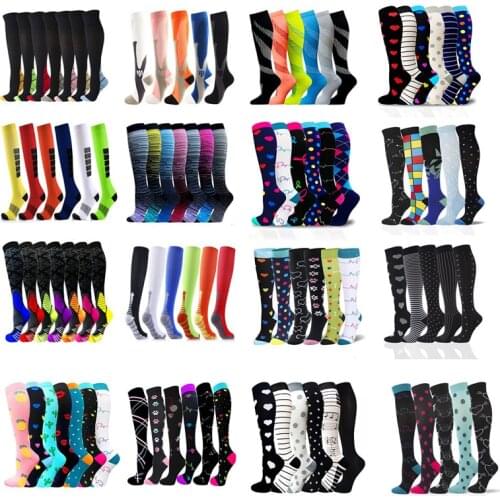 Dropship Compression Stockings Soccer Stockings Fun Golf Tube Men Women Outdoor Pressure Socks For Edema Diabetes Varicose Veins