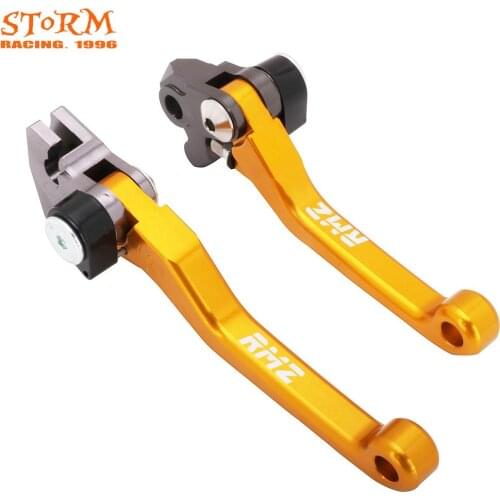CNC Motorcycle Brake Clutch Lever Set Motorbike With "RMZ" LOGO For SUZUKI RMZ250 RMZ 250 2004-2008 RMZ450 RMZ 450 2005-2018