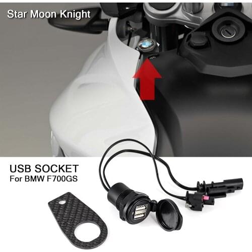 For BMW F700GS F 700 GS F700 GS Motorcycle Dual USB Charger Power Adapter Cigarette Lighter Socket waterproof Plug Socket