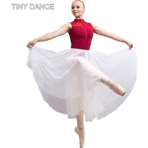 2 Layers Soft Tulle Romantic Ballet Dance Tutu Skirt for Practice and Performance for Adult Ballerina Tutus Costumes 17097
