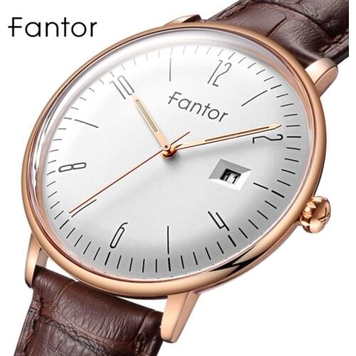 Fantor Minimalist Classic Men Watch relogio masculino Luxury Leather Watch for Man Luminous Hand Date Quartz Watches
