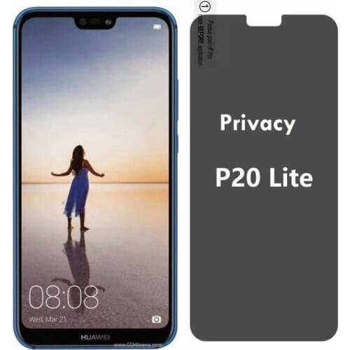 Privacy Filter Tempered Glass For Huawei P20 lite Film AntiSpy Protection Shield Screen Protector for huawei P20 P20PRO