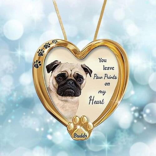 Exquisite and Cute Heart Shaped Metal Necklace for Women Vintage Wholesale Items Accessories for Women Pet Dog Pendant Necklace