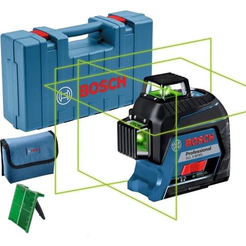 12 Line Green Line Bosch Laser Level High-Precision Indoor and Outdoor Measuring Tool Self-Leveling Marker GLL3-60XG with Holder