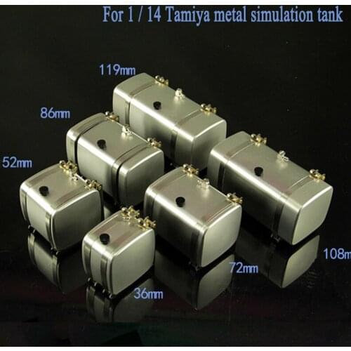 Metal Simulation Tank Oil Box for 1/14 Tamiya RC Truck Car SCANIA R730 R470 R620 VOLVO ACTROS AROCS MAN TGX Diy