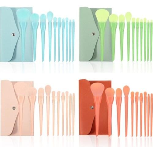 Candy-colored makeup brush set for student beginners and novice makeup brushes complete set of makeup tools with bag