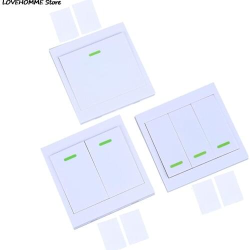 433Mhz 86 Wall Panel Wireless Remote Control Switch Transmitter 1 2 3 Button RF Receiver For Bedroom Ceiling Light Lamp