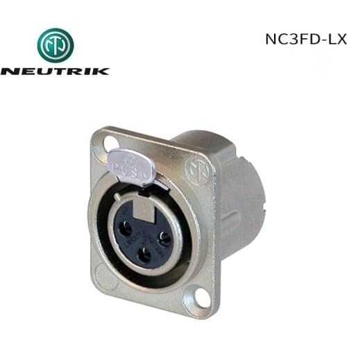 NEUTRIK NC3FD-LX 3 pole Female receptacle Silver-plated contacts XLR cannon socket