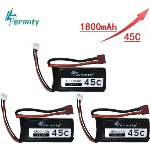 NEW 2S 3S 1800mAh 45C Lipo Battery RC Car Boats Robots Upgrade 1500mah 7.4V 11.1V LiPO Battery For Racing Drone FPV Quadcopter