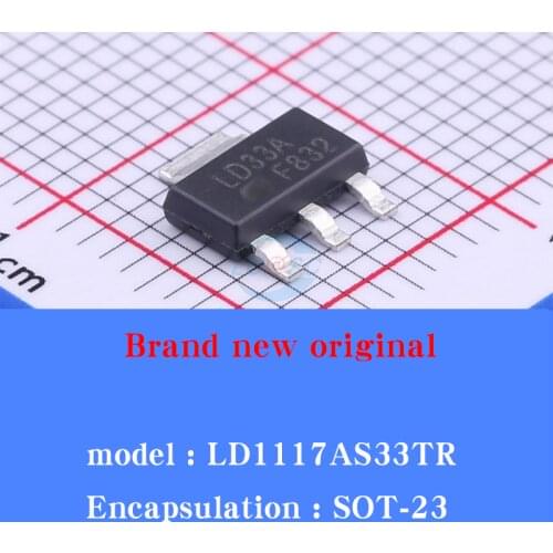 50PCS LD1117AS33TR SOT-23 1A15V Brand new original Voltage regulator chip LDO voltage regulator