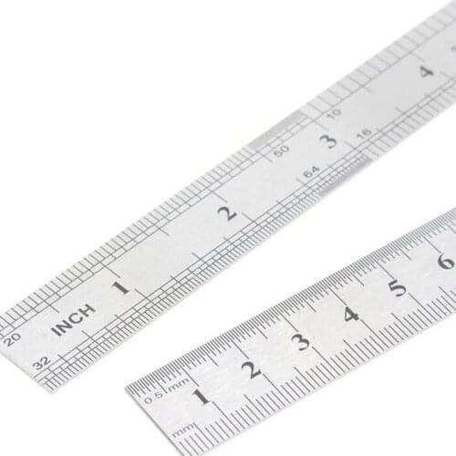 15-30 Cm Double Side Scale Stainless Steel Straight Ruler Measuring Tool for Students Kids Gift School Office Supply