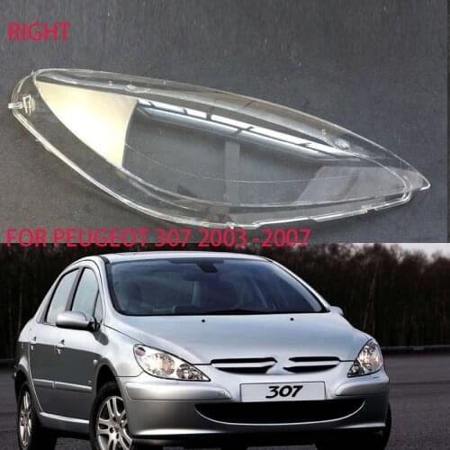 For peugeot 307 2003 -2007 lens Headlight Repair Parts Headlight transparent shell protection lampshade Headlight lampshade