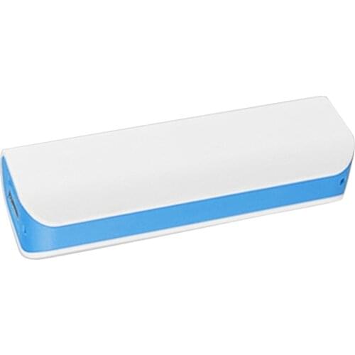 Blue Power Bank Shell Free Welding USB Ports Power Bank PCB Charger Case DIY Kits Powered By 2600mAh 18650 Battery