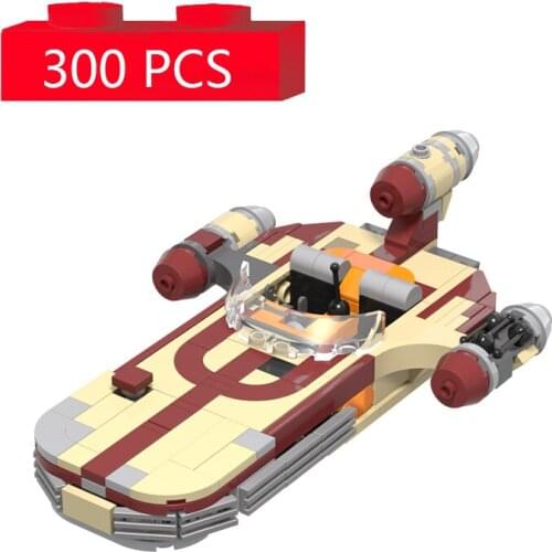 Lukes X-34 Soro Suub Tan MOC Land Speeder Fight Building Blocks League Hero Figure Battle Spaceship Bricks Toys for Boys Gifts
